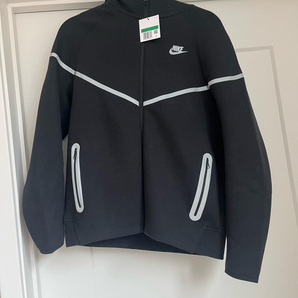 Nike Tech Fleece Full-Zip Windrunner 'Black/Bemis Silver'